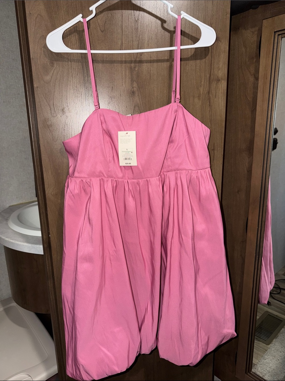 BNWT A New Day Pink Spaghetti Strap Bubble Dress Retail 25.00